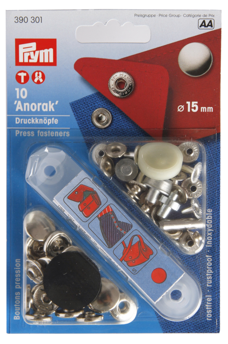 Anorakkineppari ø15mm+työvälineet (390301V)
